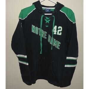 Champion Men’s XL (L) Pullover Hooded Sweatshirt Blue Green Notre Dame Irish 42